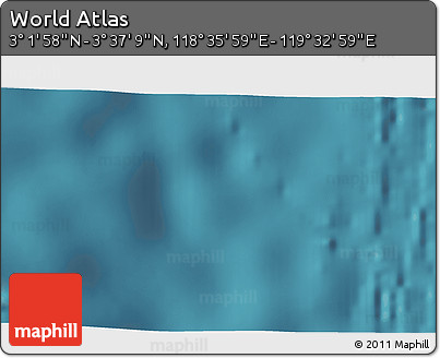 Satellite 3D Map of the Area around 3° 19' 33" N, 119° 4' 29" E