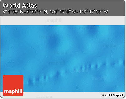 Physical 3D Map of the Area around 3° 19' 33" N, 119° 46' 30" W
