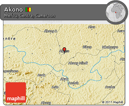 Physical 3D Map of Akono