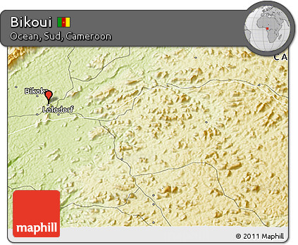 Physical 3D Map of Bikoui