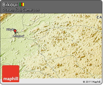 Physical 3D Map of Bikoui