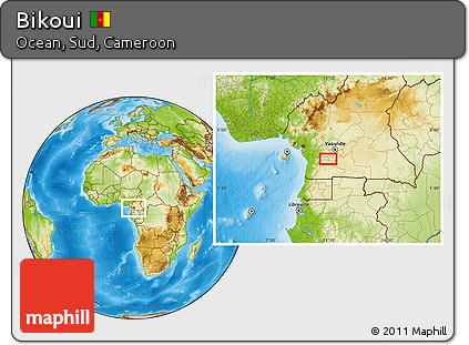 Physical Location Map of Bikoui