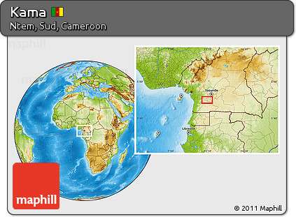 Physical Location Map of Kama