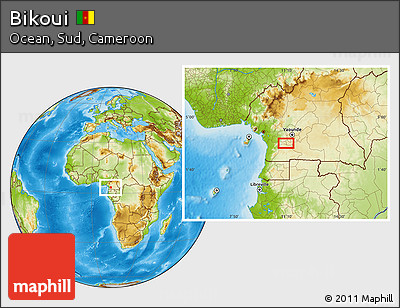 Physical Location Map of Bikoui