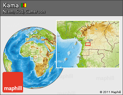 Physical Location Map of Kama