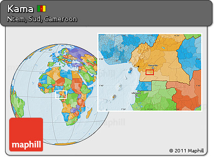 Political Location Map of Kama