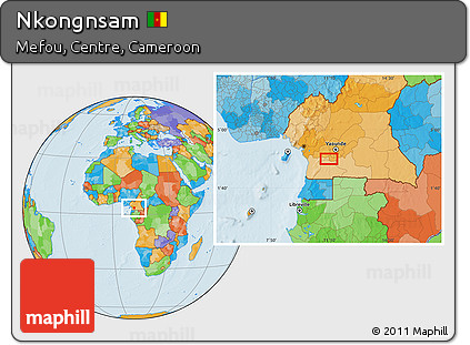 Political Location Map of Nkongnsam