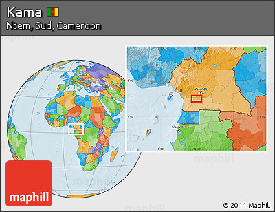 Political Location Map of Kama
