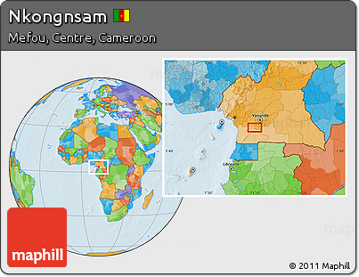 Political Location Map of Nkongnsam