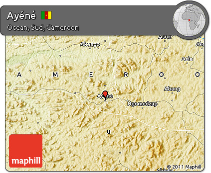 Physical Map of Ayéné
