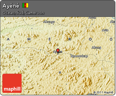 Physical Map of Ayéné
