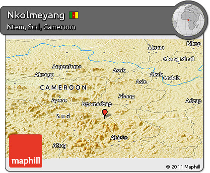 Physical Panoramic Map of Nkolmeyang