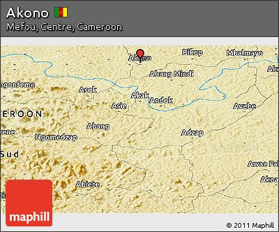 Physical Panoramic Map of Akono