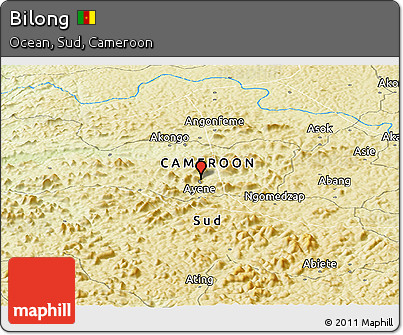 Physical Panoramic Map of Bilong