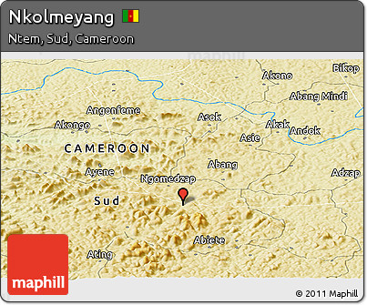 Physical Panoramic Map of Nkolmeyang