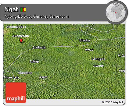 Satellite Panoramic Map of Ngat