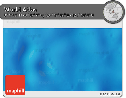 Physical 3D Map of the Area around 3° 19' 33" N, 120° 46' 30" E