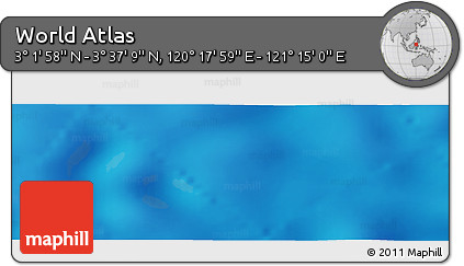 Physical Panoramic Map of the Area around 3° 19' 33" N, 120° 46' 30" E