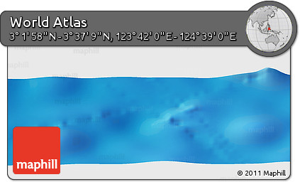 Physical Panoramic Map of the Area around 3° 19' 33" N, 124° 10' 30" E