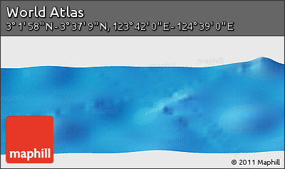 Physical Panoramic Map of the Area around 3° 19' 33" N, 124° 10' 30" E