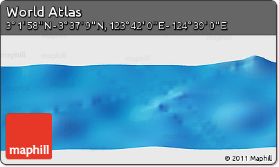 Physical Panoramic Map of the Area around 3° 19' 33" N, 124° 10' 30" E