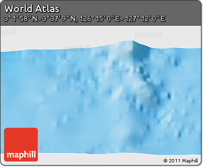 Physical 3D Map of the Area around 3° 19' 33" N, 126° 43' 29" E
