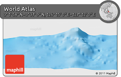 Physical Panoramic Map of the Area around 3° 19' 33" N, 126° 43' 29" E