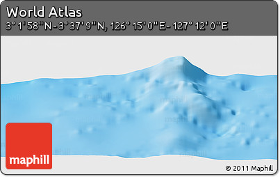 Physical Panoramic Map of the Area around 3° 19' 33" N, 126° 43' 29" E