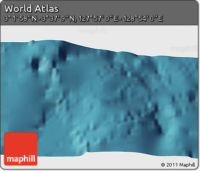Satellite 3D Map of the Area around 3° 19' 33" N, 128° 25' 30" E