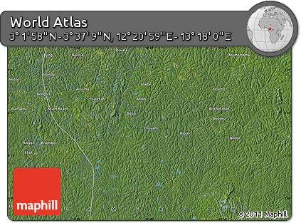 Satellite Map of the Area around 3° 19' 33" N, 12° 49' 29" E