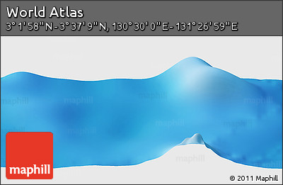 Physical Panoramic Map of the Area around 3° 19' 33" N, 130° 58' 29" E