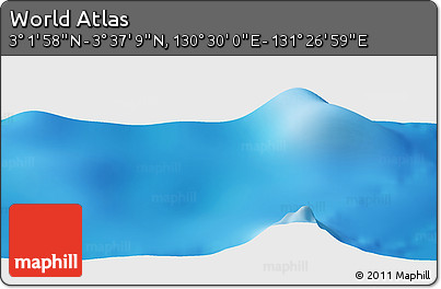 Physical Panoramic Map of the Area around 3° 19' 33" N, 130° 58' 29" E