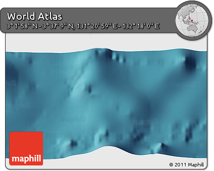 Satellite 3D Map of the Area around 3° 19' 33" N, 131° 49' 29" E