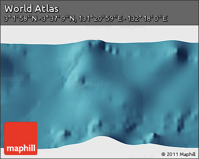 Satellite 3D Map of the Area around 3° 19' 33" N, 131° 49' 29" E