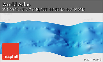 Physical Panoramic Map of the Area around 3° 19' 33" N, 132° 40' 30" E