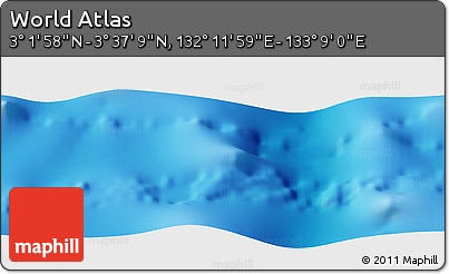 Physical Panoramic Map of the Area around 3° 19' 33" N, 132° 40' 30" E