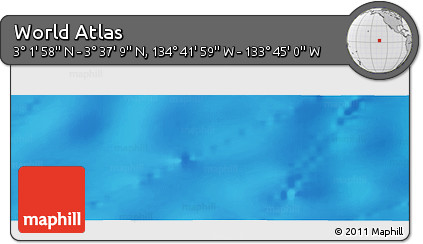 Physical Panoramic Map of the Area around 3° 19' 33" N, 134° 13' 29" W