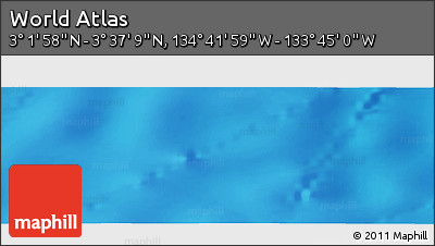 Physical Panoramic Map of the Area around 3° 19' 33" N, 134° 13' 29" W
