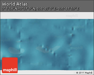 Satellite 3D Map of the Area around 3° 19' 33" N, 135° 13' 29" E