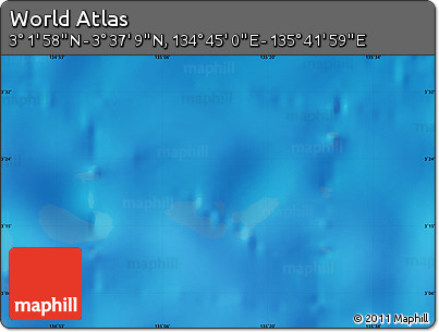 Physical Map of the Area around 3° 19' 33" N, 135° 13' 29" E