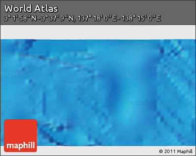 Physical 3D Map of the Area around 3° 19' 33" N, 137° 46' 30" E