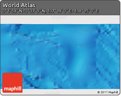 Physical 3D Map of the Area around 3° 19' 33" N, 137° 46' 30" E