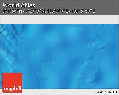 Physical 3D Map of the Area around 3° 19' 33" N, 138° 37' 30" E