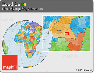 Political Location Map of Zoadiba