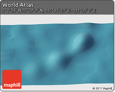 Satellite 3D Map of the Area around 3° 19' 33" N, 141° 10' 30" E