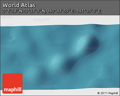 Satellite 3D Map of the Area around 3° 19' 33" N, 141° 10' 30" E