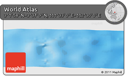 Physical Panoramic Map of the Area around 3° 19' 33" N, 142° 1' 30" E