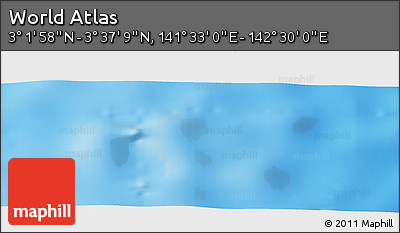 Physical Panoramic Map of the Area around 3° 19' 33" N, 142° 1' 30" E