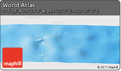 Physical Panoramic Map of the Area around 3° 19' 33" N, 142° 1' 30" E