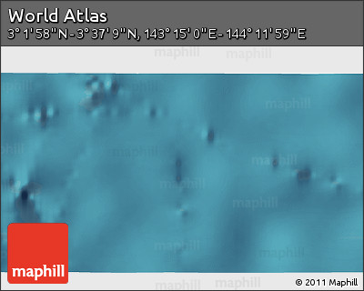 Satellite 3D Map of the Area around 3° 19' 33" N, 143° 43' 29" E